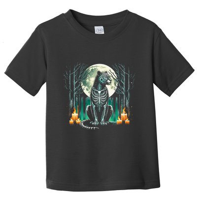 Cool Jaguar Skeleton Halloween Christmas Birthday Toddler T-Shirt