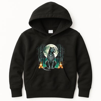 Cool Jaguar Skeleton Halloween Christmas Birthday Kids Hoodie