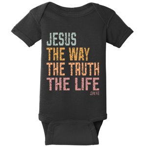 Christian Jesus The Way Truth Life Baby Bodysuit