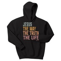 Christian Jesus The Way Truth Life Kids Hoodie