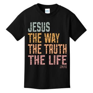 Christian Jesus The Way Truth Life Kids T-Shirt