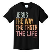 Christian Jesus The Way Truth Life Kids T-Shirt