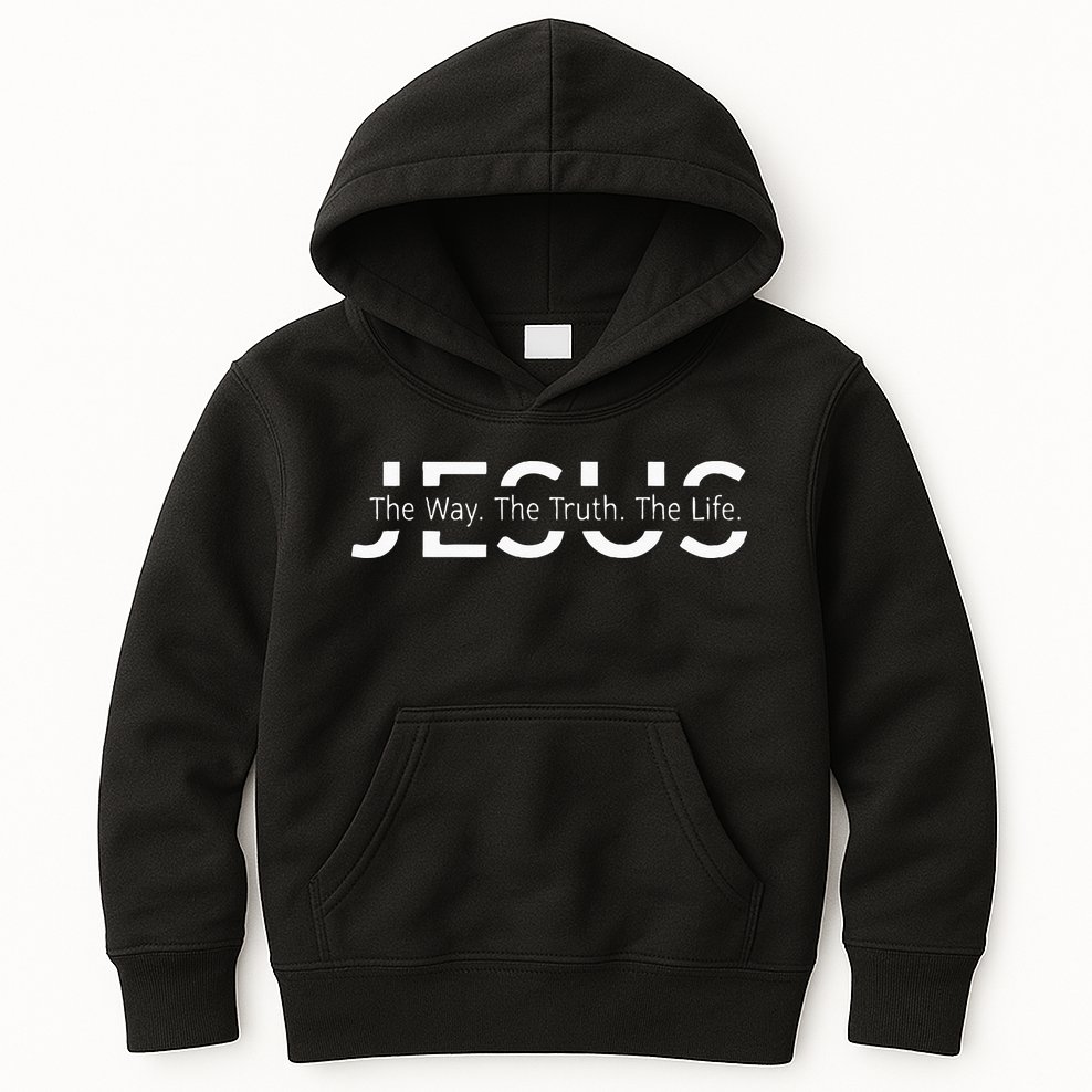 Christ Jesus The Way. The Truth. The Life Blessed Christians Kids Hoodie