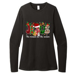 Christian Jesus The Reason Candy Cane Xmas Holiday Season Great Gift Womens CVC Long Sleeve Shirt