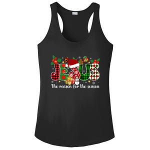 Christian Jesus The Reason Candy Cane Xmas Holiday Season Great Gift Ladies PosiCharge Competitor Racerback Tank