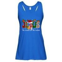 Christian Jesus The Reason Candy Cane Xmas Holiday Season Great Gift Ladies Essential Flowy Tank