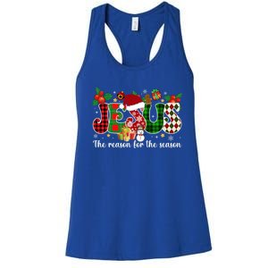 Christian Jesus The Reason Candy Cane Xmas Holiday Season Great Gift Women's Racerback Tank