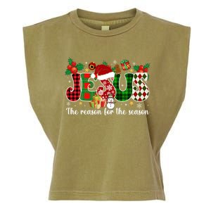 Christian Jesus The Reason Candy Cane Xmas Holiday Season Great Gift Garment-Dyed Women's Muscle Tee