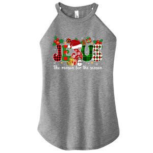 Christian Jesus The Reason Candy Cane Xmas Holiday Season Great Gift Women's Perfect Tri Rocker Tank