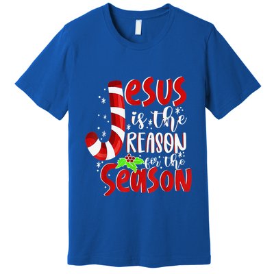 Christian Jesus The Reason Christmas Matching Family Funny Gift Premium T-Shirt