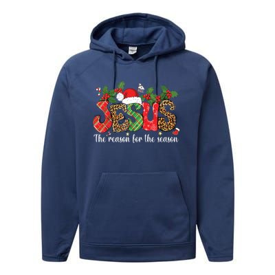 Christian Jesus The Reason Xmas Holiday Season Christmas Performance Fleece Hoodie