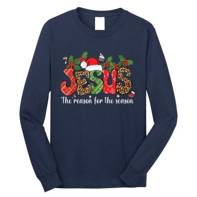 Christian Jesus The Reason Xmas Holiday Season Christmas Long Sleeve Shirt