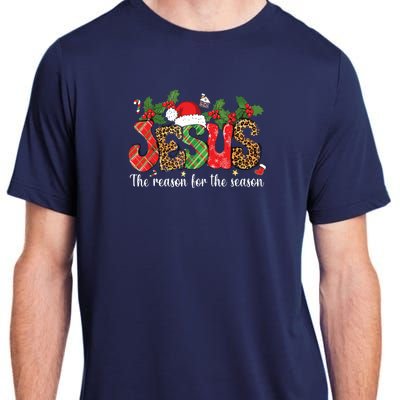 Christian Jesus The Reason Xmas Holiday Season Christmas Adult ChromaSoft Performance T-Shirt