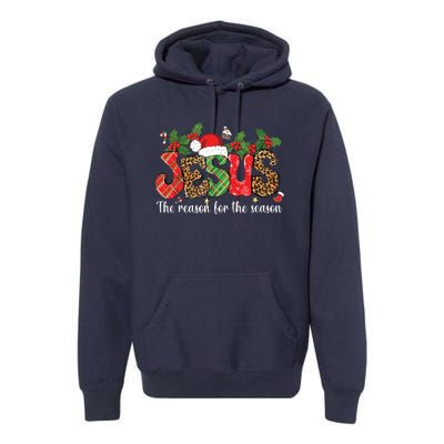 Christian Jesus The Reason Xmas Holiday Season Christmas Premium Hoodie