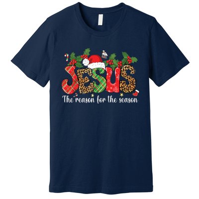 Christian Jesus The Reason Xmas Holiday Season Christmas Premium T-Shirt