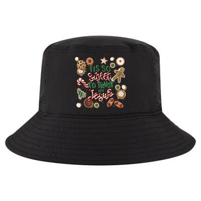 Christmas Jesus Tis So Sweet To Trust In Jesus Gingerbread Cool Comfort Performance Bucket Hat
