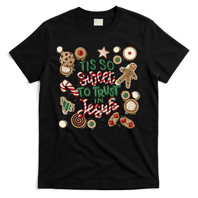 Christmas Jesus Tis So Sweet To Trust In Jesus Gingerbread T-Shirt