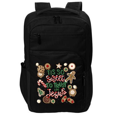 Christmas Jesus Tis So Sweet To Trust In Jesus Gingerbread Impact Tech Backpack