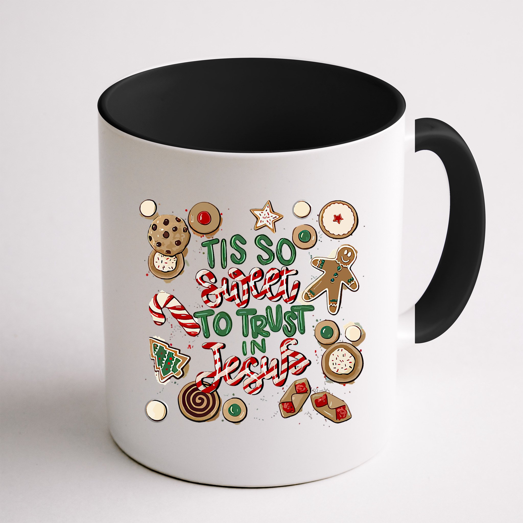 Christmas Jesus Tis So Sweet To Trust In Jesus Gingerbread Mug