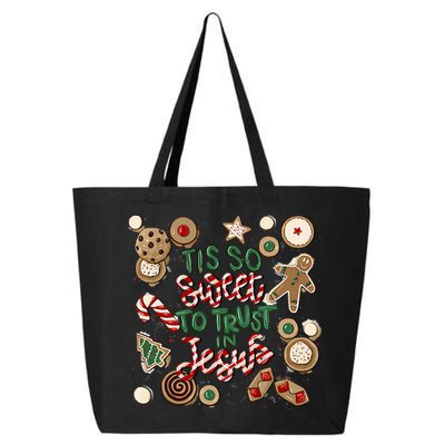 Christmas Jesus Tis So Sweet To Trust In Jesus Gingerbread 25L Jumbo Tote