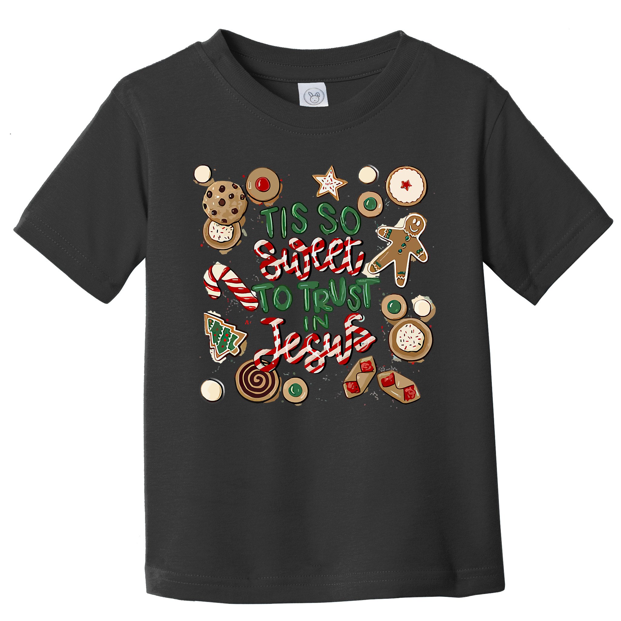Christmas Jesus Tis So Sweet To Trust In Jesus Gingerbread Toddler T-Shirt