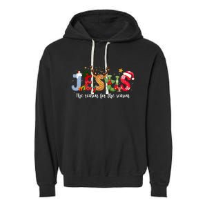 Christian Jesus The Reason Xmas Holiday Season Christmas Garment-Dyed Fleece Hoodie