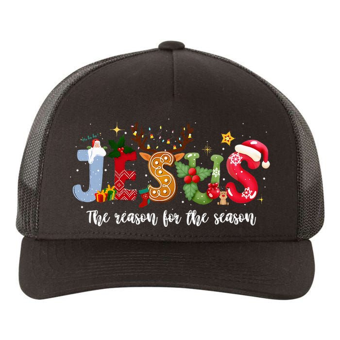 Christian Jesus The Reason Xmas Holiday Season Christmas Yupoong Adult 5-Panel Trucker Hat