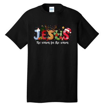 Christian Jesus The Reason Xmas Holiday Season Christmas Tall T-Shirt