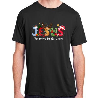 Christian Jesus The Reason Xmas Holiday Season Christmas Adult ChromaSoft Performance T-Shirt