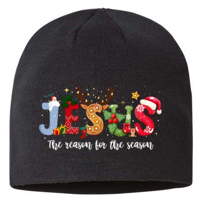 Christian Jesus The Reason Xmas Holiday Season Christmas Sustainable Beanie