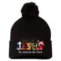 Christian Jesus The Reason Xmas Holiday Season Christmas Pom Pom 12in Knit Beanie