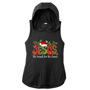 Christian Jesus The Reason Xmas Holiday Season Christmas Ladies PosiCharge Tri-Blend Wicking Draft Hoodie Tank