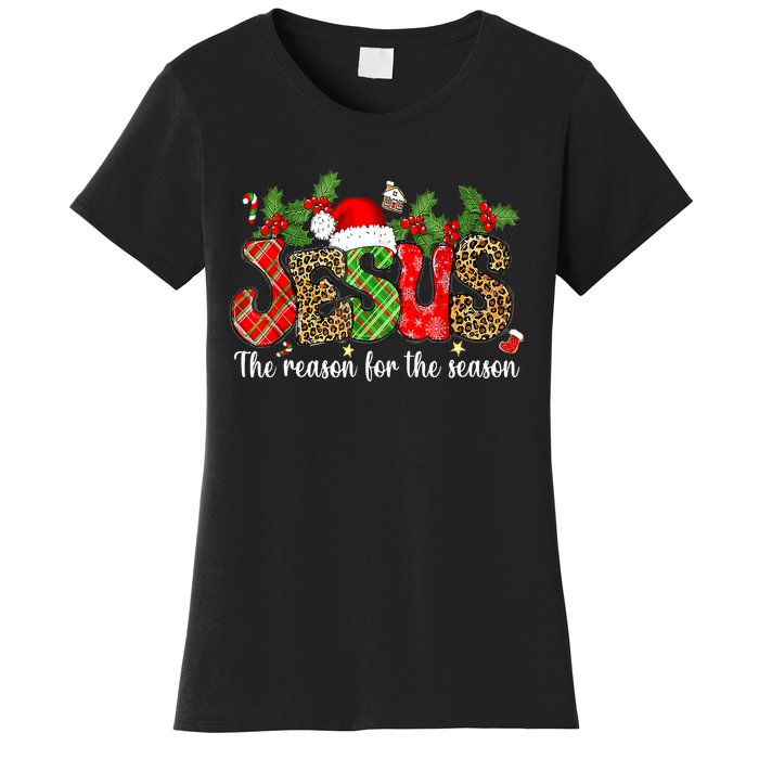 Christian Jesus The Reason Xmas Holiday Season Christmas Women's T-Shirt