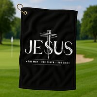 Christian Jesus The Way The Truth The Life John 146 Golf Towel