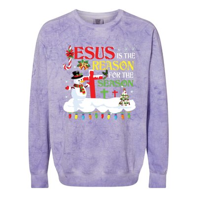 Christian Jesus The Reason Christmas Stocking Stuffer Gifts Colorblast Crewneck Sweatshirt