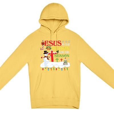 Christian Jesus The Reason Christmas Stocking Stuffer Gifts Premium Pullover Hoodie