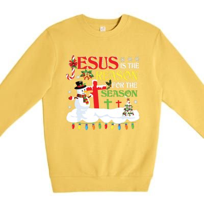 Christian Jesus The Reason Christmas Stocking Stuffer Gifts Premium Crewneck Sweatshirt