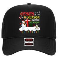 Christian Jesus The Reason Christmas Stocking Stuffer Gifts High Crown Mesh Back Trucker Hat