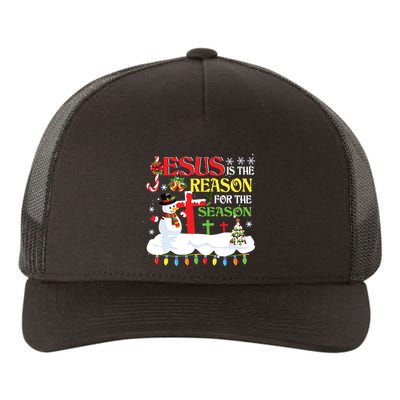 Christian Jesus The Reason Christmas Stocking Stuffer Gifts Yupoong Adult 5-Panel Trucker Hat