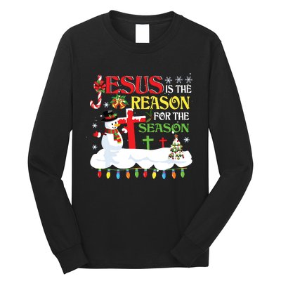 Christian Jesus The Reason Christmas Stocking Stuffer Gifts Long Sleeve Shirt