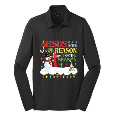 Christian Jesus The Reason Christmas Stocking Stuffer Gifts Silk Touch Performance Long Sleeve Polo