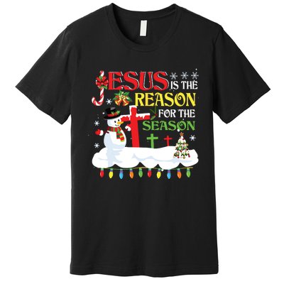 Christian Jesus The Reason Christmas Stocking Stuffer Gifts Premium T-Shirt