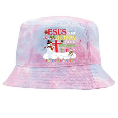 Christian Jesus The Reason Christmas Stocking Stuffer Gifts Tie-Dyed Bucket Hat