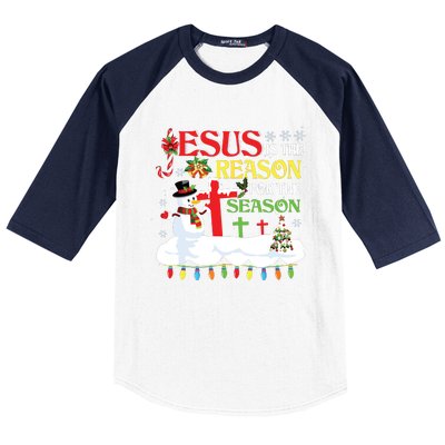 Christian Jesus The Reason Christmas Stocking Stuffer Gifts Baseball Sleeve Shirt