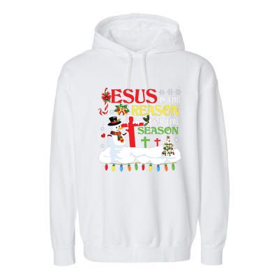 Christian Jesus The Reason Christmas Stocking Stuffer Gifts Garment-Dyed Fleece Hoodie