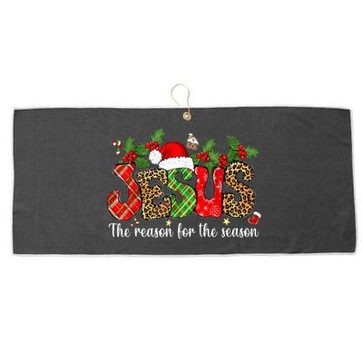 Christian Jesus The Reason Xmas Holiday Large Microfiber Waffle Golf Towel