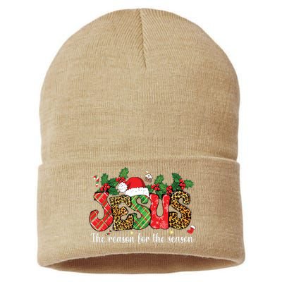 Christian Jesus The Reason Xmas Holiday Season Christmas Sustainable Knit Beanie