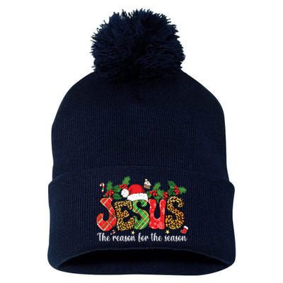 Christian Jesus The Reason Xmas Holiday Season Christmas Pom Pom 12in Knit Beanie