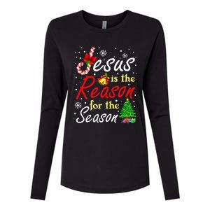 Christian Jesus The Reason Christmas Stocking Stuffer Womens Cotton Relaxed Long Sleeve T-Shirt