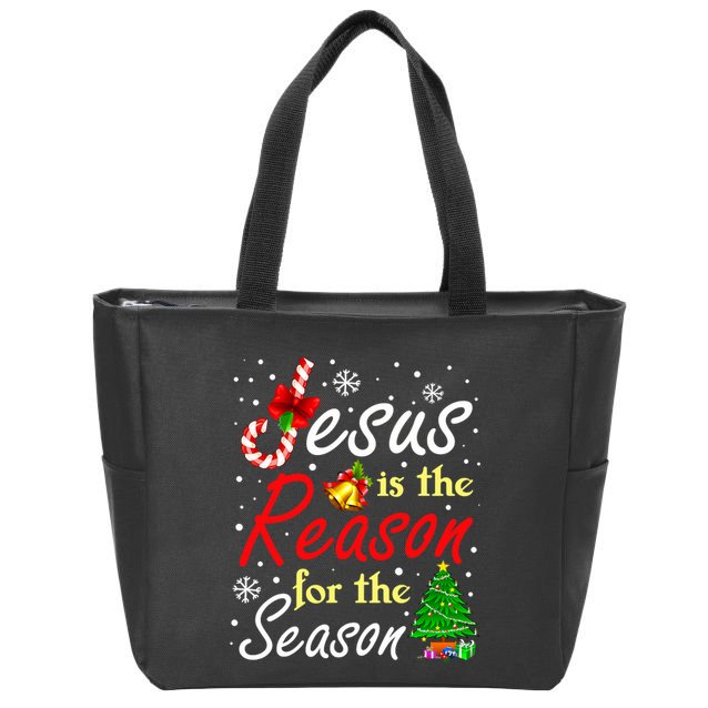 Christian Jesus The Reason Christmas Stocking Stuffer Zip Tote Bag